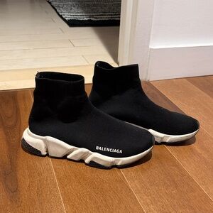Authentic Balenciaga Black and White Sock Sneakers